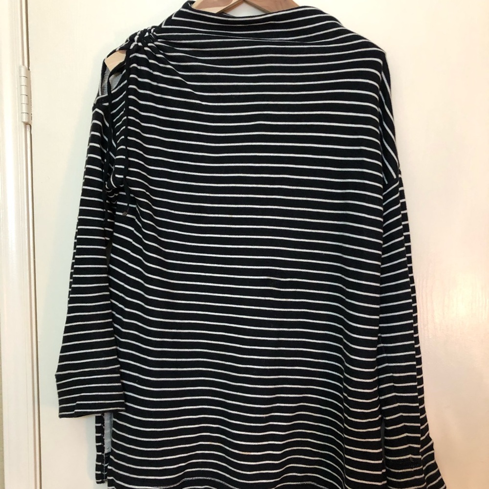 CASLON striped high neck long sweater